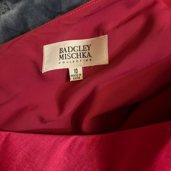 Badgley Mischka Scarlet One Shoulder Dress - Picture 3 of 3